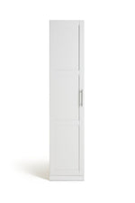 Munich Panelled 1 Door Wardrobe - White | Compact Clothing Organization
