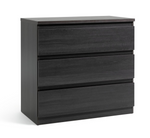 Jenson 3 Drawer Chest -Black Oak Effect | Dark Wood Look