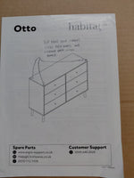 Otto 6 Drawer Chest Green (B Grade 1038)