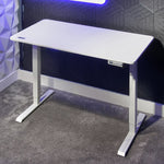 X Rocker Ascend Electric Height Adjustable Gaming Desk-White |Streamer Workspace
