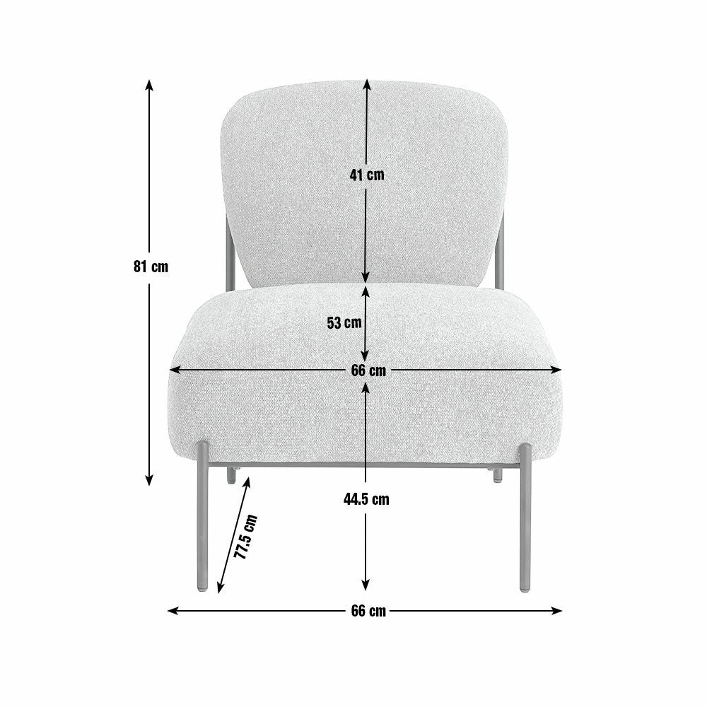 Lark Fabric Accent Chair - Natural | Modern comfort chair