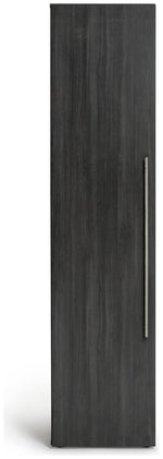 Atlas 1 Door Wardrobe - Black & Brown | Compact Clothing Organization
