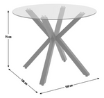 Home Alice 4 Seater Dining Table - Gold