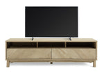 Fynn 2 Drawer TV Unit - Oak | Contemporary Media Furniture