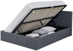 Home Heathdon Small Double Ottoman Bed Frame- Grey | Lift-up bed frame grey