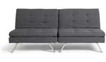 Home Duo Fabric 2 Seater Clic Clac Sofa Bed - Charcoal ( B Grade 53563 - 53568 )