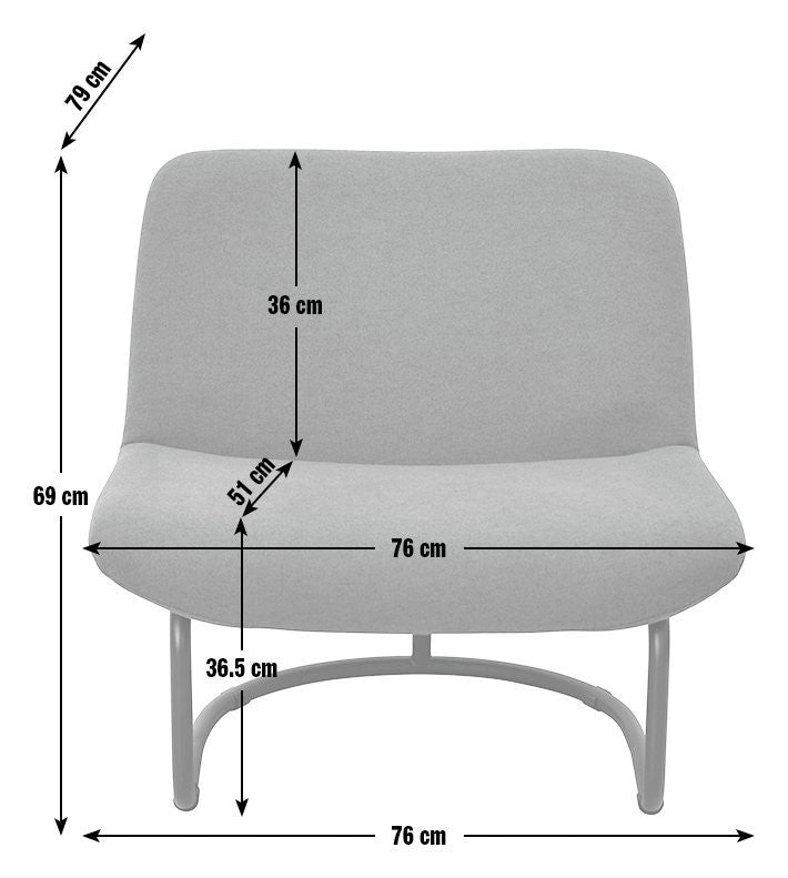 Oskar Fabric Accent Chair - Grey | Modern accent chair