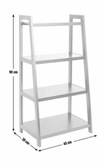 Home 4 Tier Bathroom Storage Shelving Unit Black | Freestanding Organiser Rack