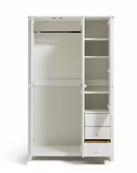 Home Scandinavia 3 Door 3 Drawer Wardrobe White | Large Bedroom Storage Unit