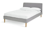 Ren Kingsize Fabric Bed Frame - Light Grey | soft fabric bed frame