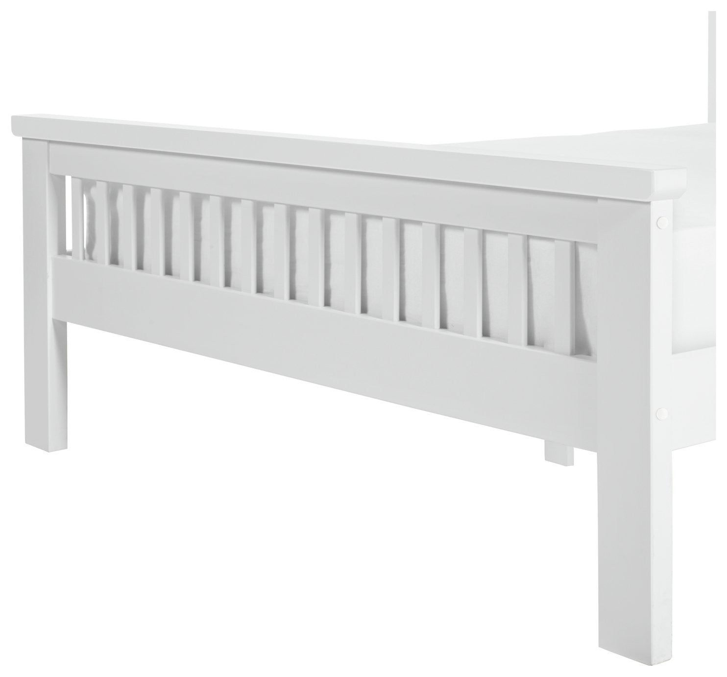 Home Aubrey Double Wooden Bed Frame - White (B GRADE)