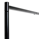 Home Heavy Duty Single 5 Feet Clothes Rail Black | Garment Hanging Rail Clothes 