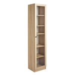 Home Carla 1 Door Display Cabinet - Oak | Style and storage to any room