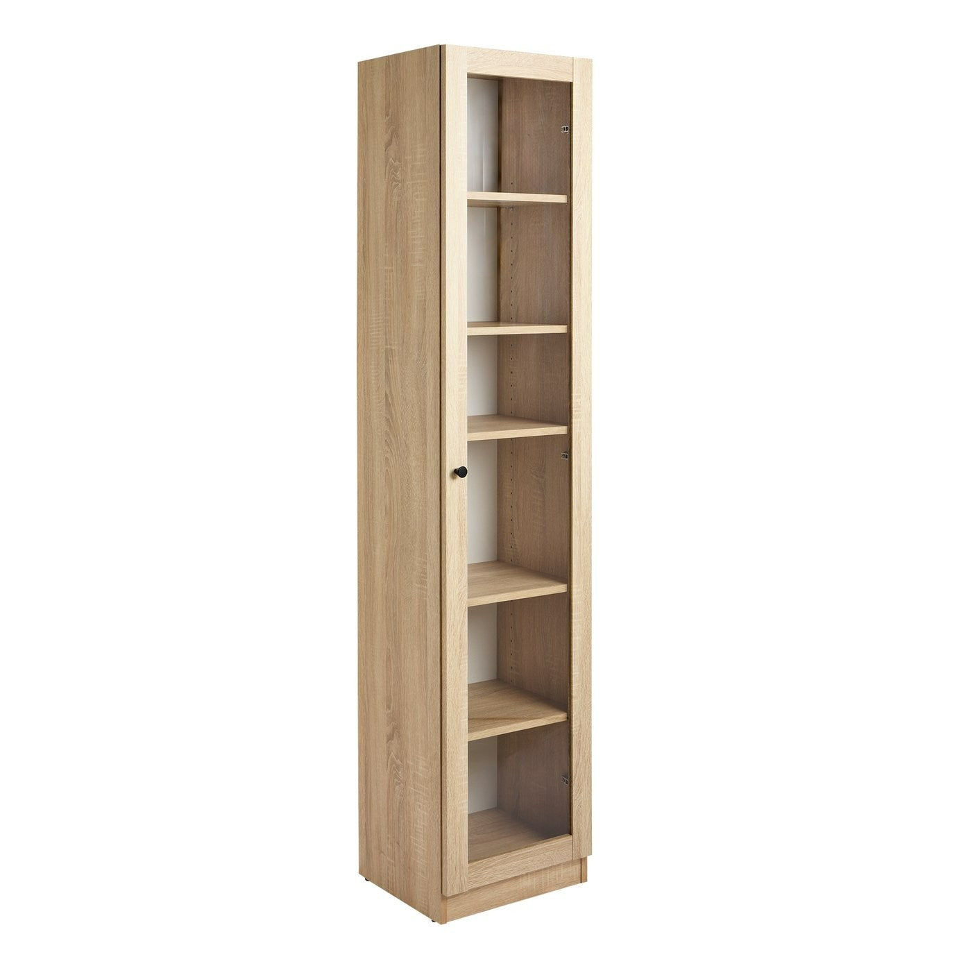 Home Carla 1 Door Display Cabinet - Oak | Style and storage to any room
