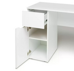 Habitat Pod Double Pedestal Desk - White | Home Office Desk with Storage Drawers