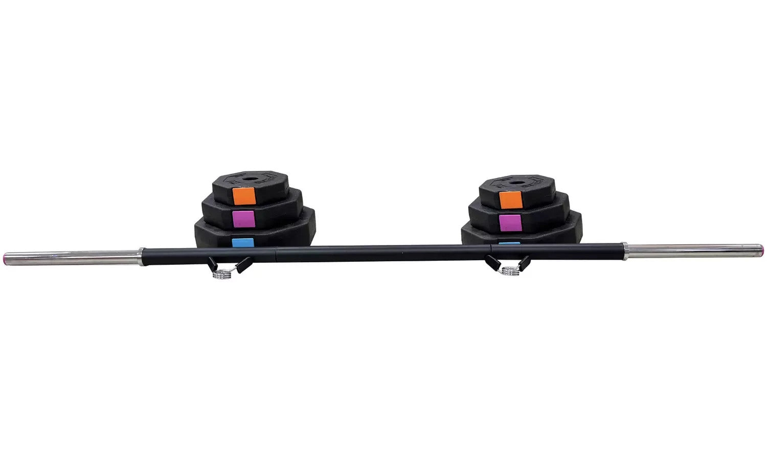 Opti Vinyl Barbell Set 20kg | Strength Training Weights Home Gym Equipment