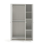 Kids Juno 3 Door Wardrobe - White | Spacious 3 Door Closet in White