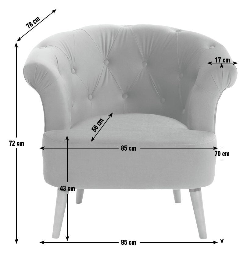 Chesterfield Accent Chair - Navy