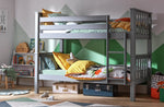Heavy Duty Detachable Bunk Bed Frame - Grey | Durable bunk bed