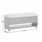 Saffield Shoe Storage Bench - Walnut | Footwear Organization Solution