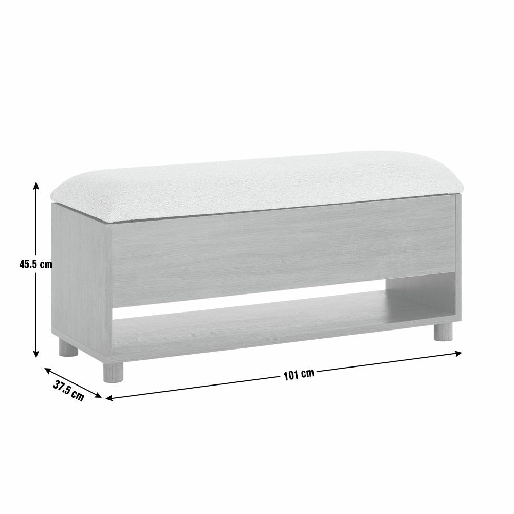 Saffield Shoe Storage Bench - Walnut | Footwear Organization Solution