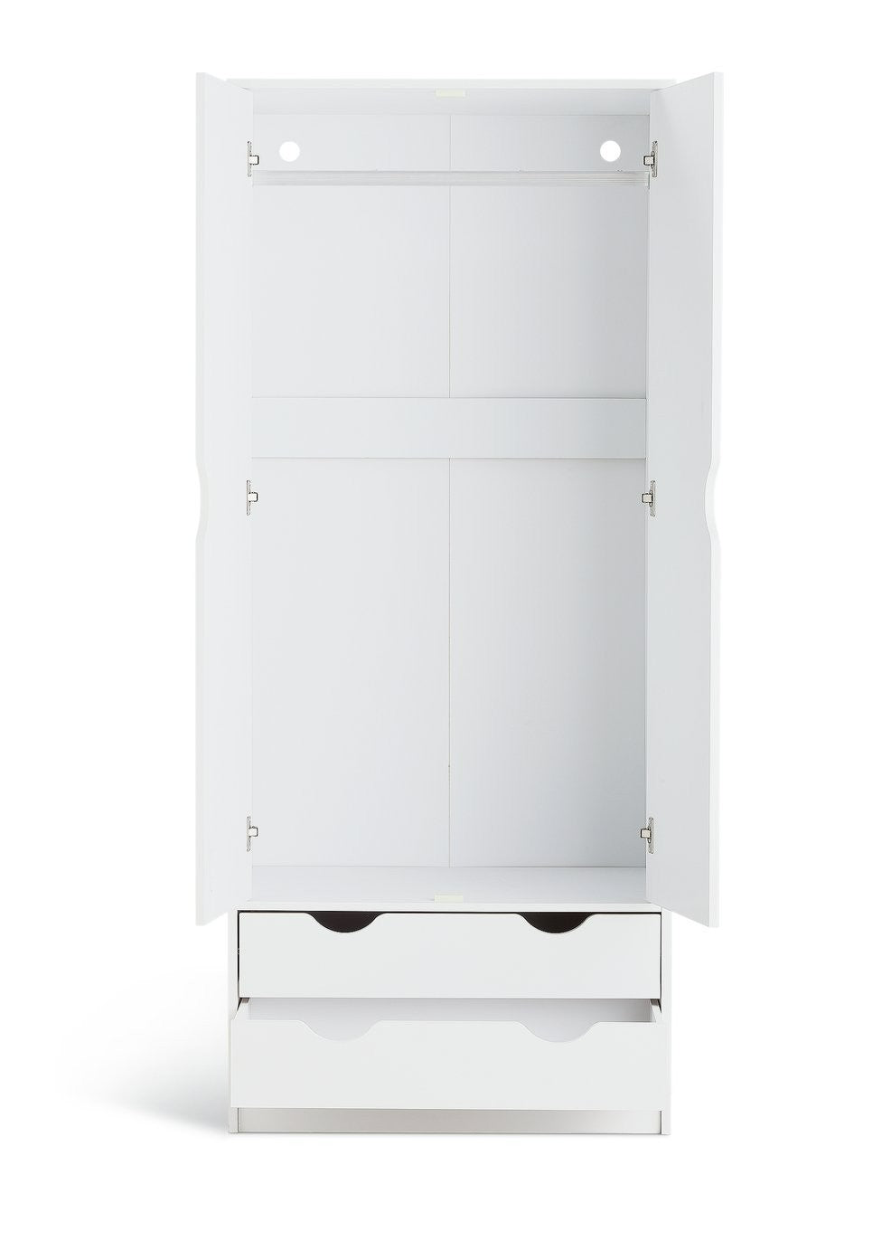 Kids Pagnell 2 Door 2 Drawer Wardrobe - White (B Grade)