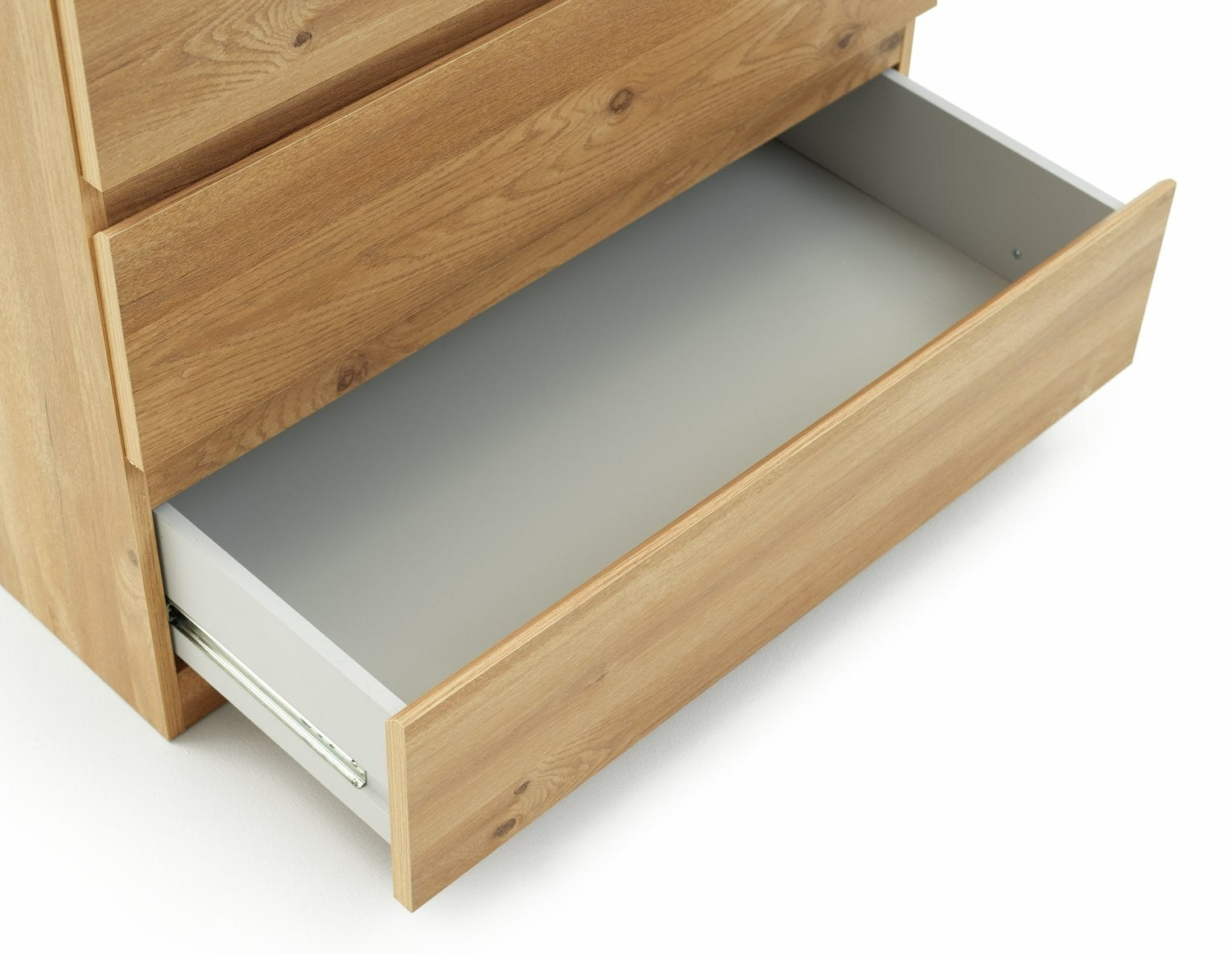 Home Jenson 5 Drawer Chest - New Oak Effect | Wooden storage chest with 5 drawer