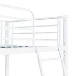 Home Riley High Sleeper Metal Bed Frame - White | Modern Teen Interior