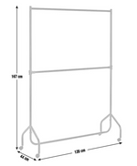 Heavy Duty 4 Feet Clothes Rail Chrome | Garment Hanging Rail Clothes Storage