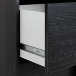 Home Malibu 1 Door Sliding Wardrobe - Black | small space wardrobe