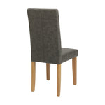 Home Pair of Faux Leather Dining Chair - Charcoal | Set of 2 modern chairs