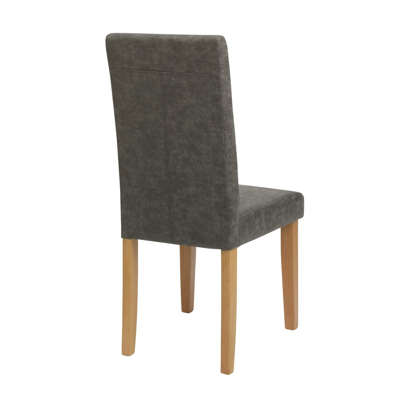 Home Pair of Faux Leather Dining Chair - Charcoal | Set of 2 modern chairs