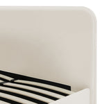 Mya Kingsize Fabric Bed Frame - Natural | Softly padded bed frame