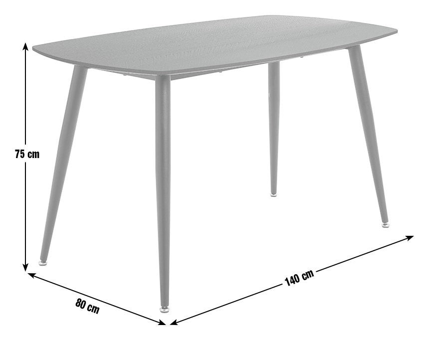 Home Cobin 4 Seater Dining Table - Slate Grey | Space Efficient Dinning Design