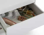 Home Jenson 2 Drawer Bedside Table Matte White | Bedroom Storage Nightstand Unit
