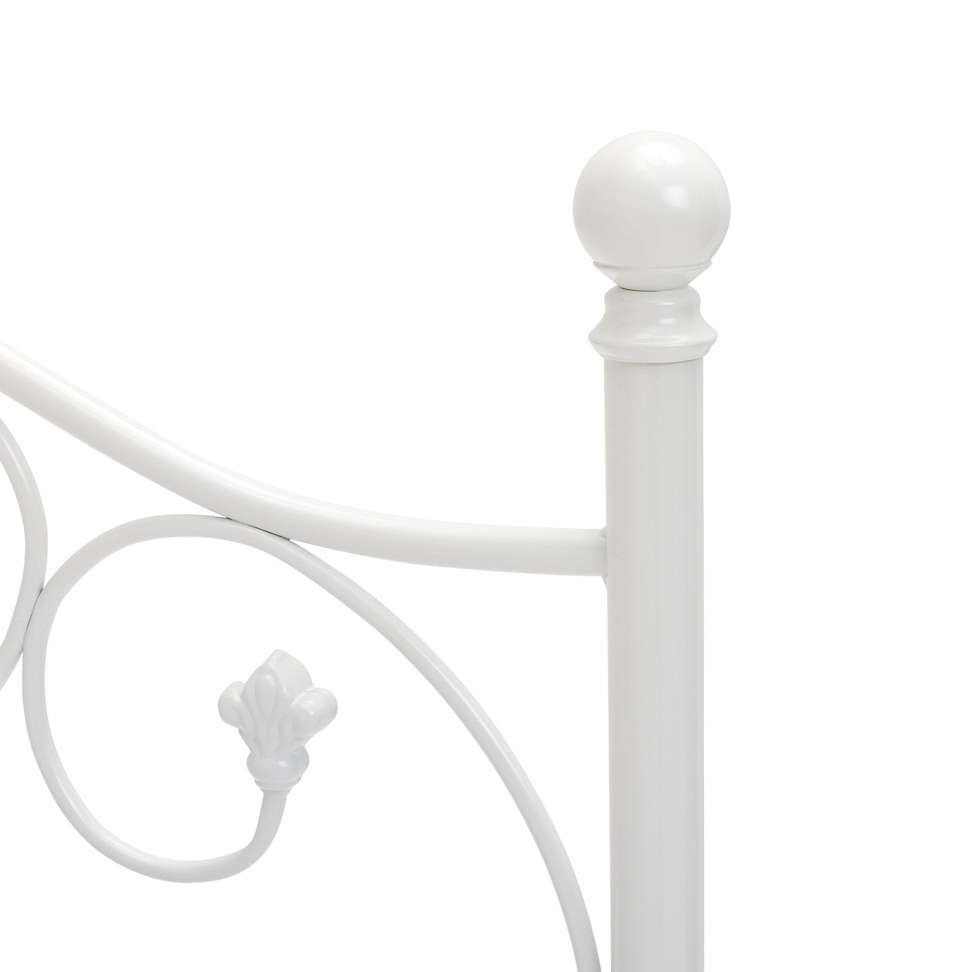 Home Marietta Double Metal Bed Frame - White | Elegant Bedroom Setup