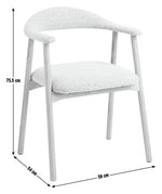 Lex Pair of Fabric Dining Chairs - Natural