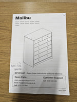 Malibu Modern 7 Drawer Chest Of Drawers  - Oak Effect (B Grade)