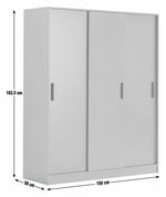 Home Nova 3 Door Sliding Wardrobe - Anthracite | Functional Bedroom Solution