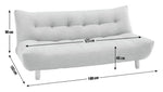 Kota 3 Seater Fabric Clic Clac Sofa Bed - Charcoal | Folding sofa bed