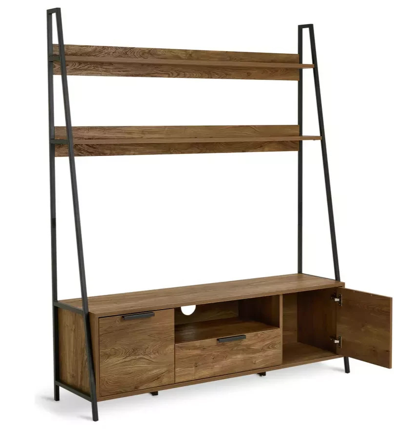 Nomad 2 Door 1 Drawer Media Unit Natural | Living Room TV Stand Cabinet Furnitur