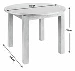 Home Ashwell 4 Seater Oak Dining Table - Natural | Modern Family Dining