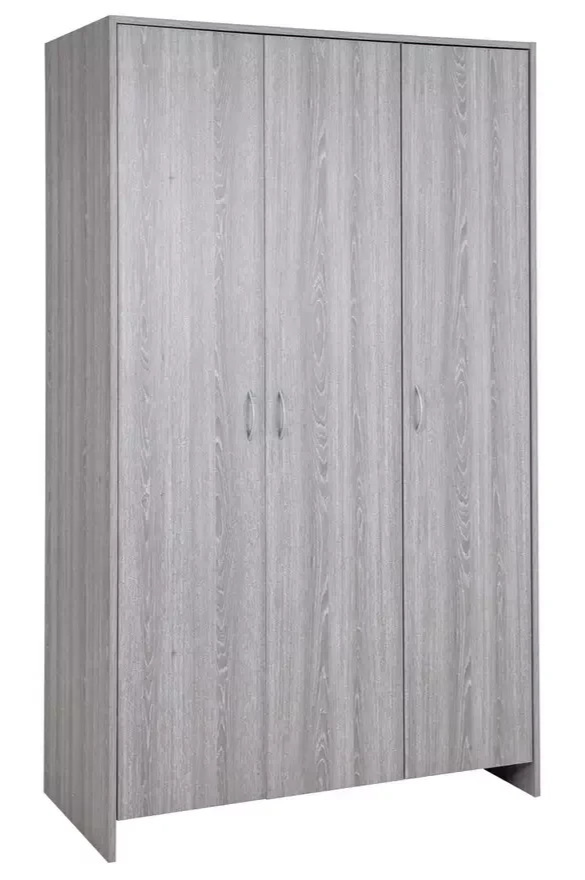 Home Seville 3 Door Wardrobe - Grey Oak Effect | Triple wardrobe