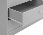 Home Malibu 3 Door 4 Drawer Mirror Wardrobe - Grey | Modern Bedroom Storage