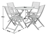 Newbury 4 Seater Garden Furniture Set Table and Chairs Outdoor Patio Set Wooden