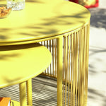 Ipanema Metal Garden Coffee Table - Yellow | Compact garden coffee table set