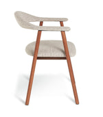 Lex Pair of Fabric Dining Chairs- Walnut | Upholstered Kitchen Furniture