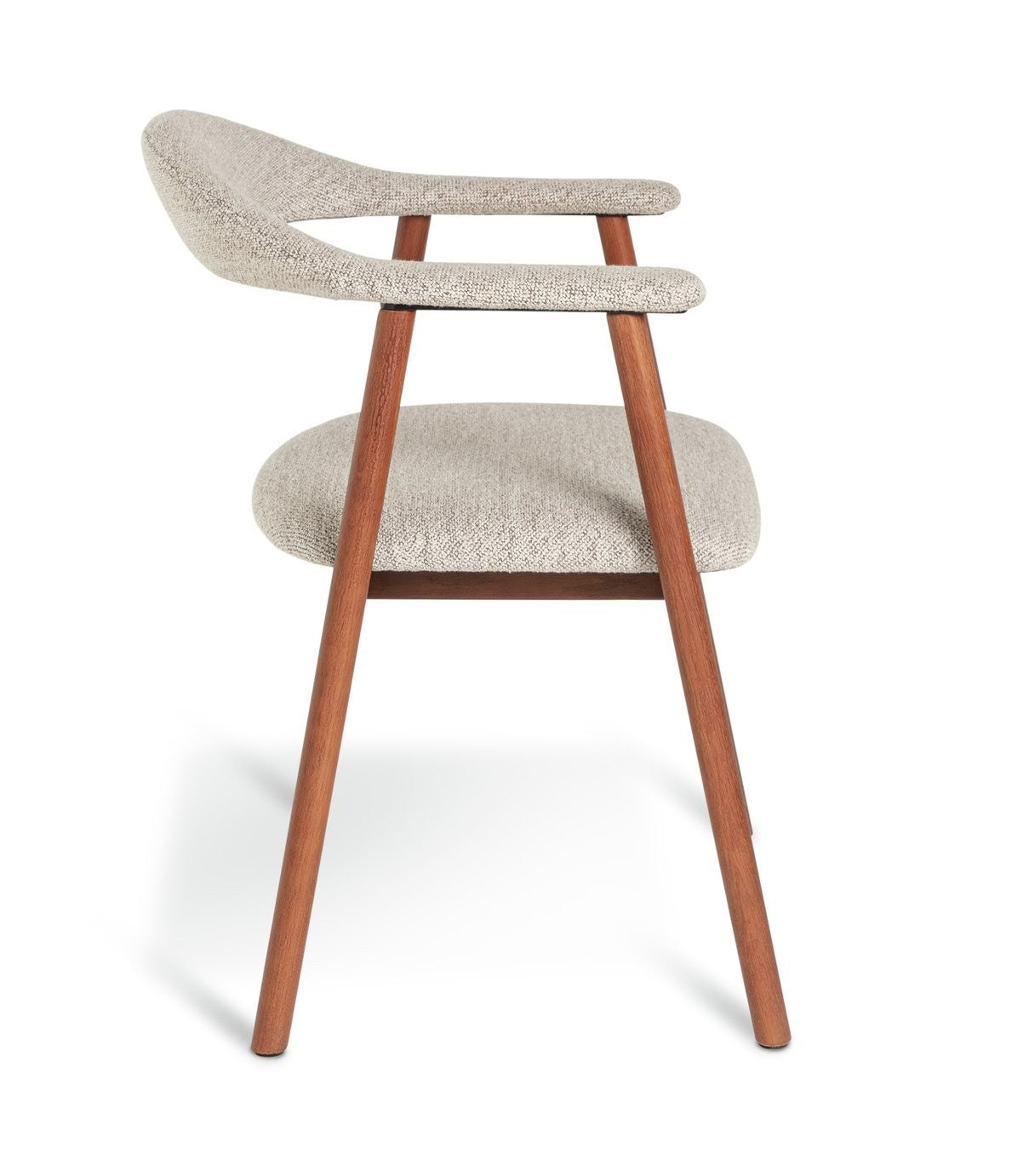 Lex Pair of Fabric Dining Chairs- Walnut | Upholstered Kitchen Furniture