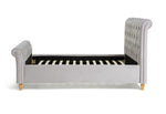 Harrogate Kingsize Velvet Bed Frame - Silver | Luxury Bedroom Style