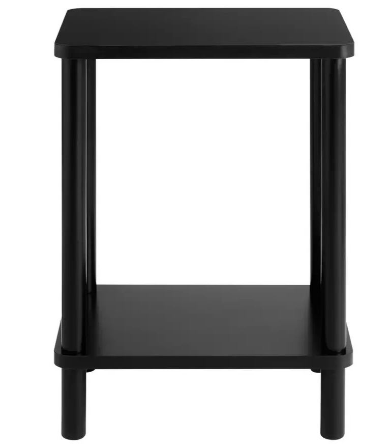 Home Andrea Set of 2 Bedside Tables Black | Bedroom Nightstand Furniture Set